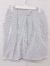 ◇ Kemit ケミット 刺繍 ミニ 台形 スカート サイズ36 ホワイト ブラック レディース P 【中古】