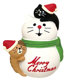 decoleconcombreCHRISTMAS2022 ねこねこクリスマス子猫と雪だるま