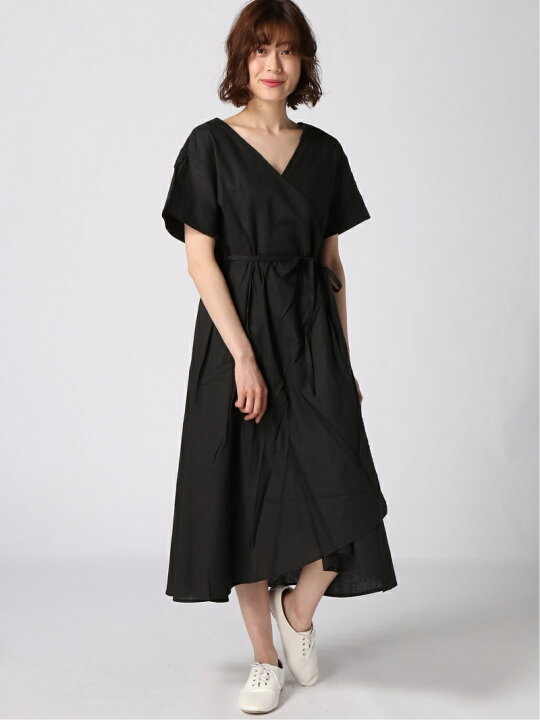 楽天市場 Sale 47 Off アサコンカシュクールop Pageboy ページボーイ ワンピース 半袖ワンピース ブラック ブラウン ベージュ Rba E Rakuten Fashion Pageboy