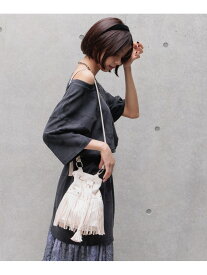 【SALE／52%OFF】スウェードフリンジキンチャクバッグ PAGEBOY ページボーイ バッグ ショルダーバッグ ブラウン ホワイト【RBA_E】[Rakuten Fashion]