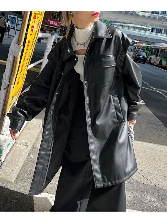 楽天市場】【SALE／50%OFF】(W)エコレザーカスタムロングBZ PAGEBOY 