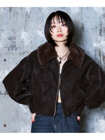 メルトレザー2WAYブルゾン PAGEBOY ページボーイ ジャケット・アウター ブルゾン・ジャンパー ブラック【送料無料】[Rakuten Fashion]