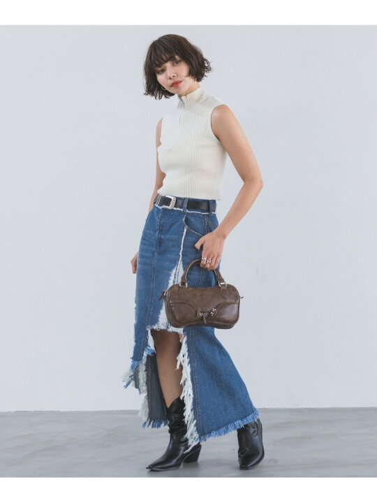 楽天市場】【SALE／63%OFF】ダメージデニムスカート PAGEBOY ページ 