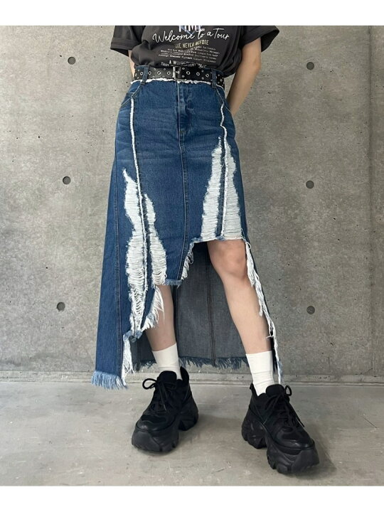 楽天市場】【SALE／39%OFF】【なごみさん着用アイテム】ダメージデニム  