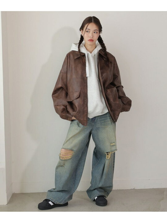 楽天市場】【SALE／20%OFF】【PBLIM】フェイクレザーブルゾン  