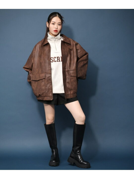 楽天市場】【SALE／20%OFF】【PBLIM】フェイクレザーブルゾン  