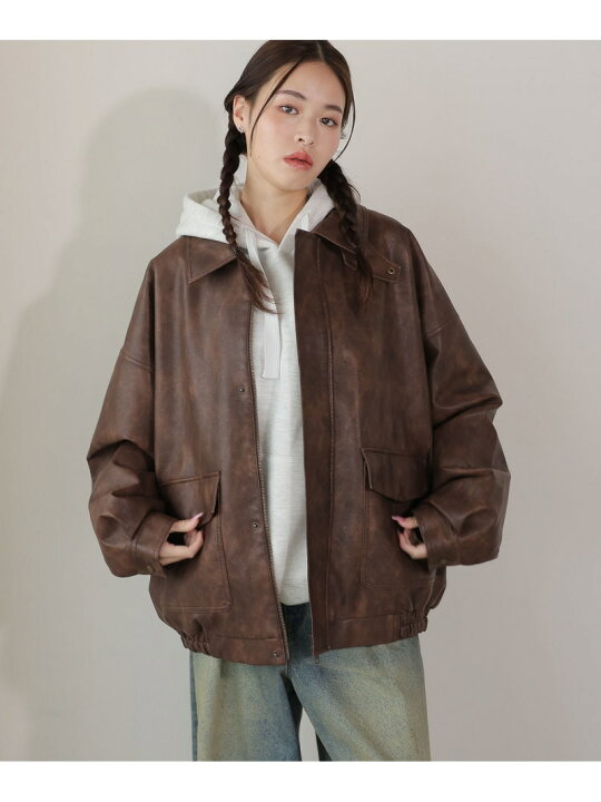 楽天市場】【SALE／20%OFF】【PBLIM】フェイクレザーブルゾン  