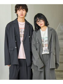 【PBLIM】ダブルオジジャケット PAGEBOYLIM ページボーイ ジャケット・アウター テーラードジャケット・ブレザー グレー ネイビー【送料無料】[Rakuten Fashion]