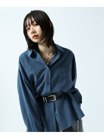 スエードライクルーズシャツ PAGEBOY ページボーイ トップス シャツ・ブラウス ブラック ブルー【送料無料】[Rakuten Fashion]