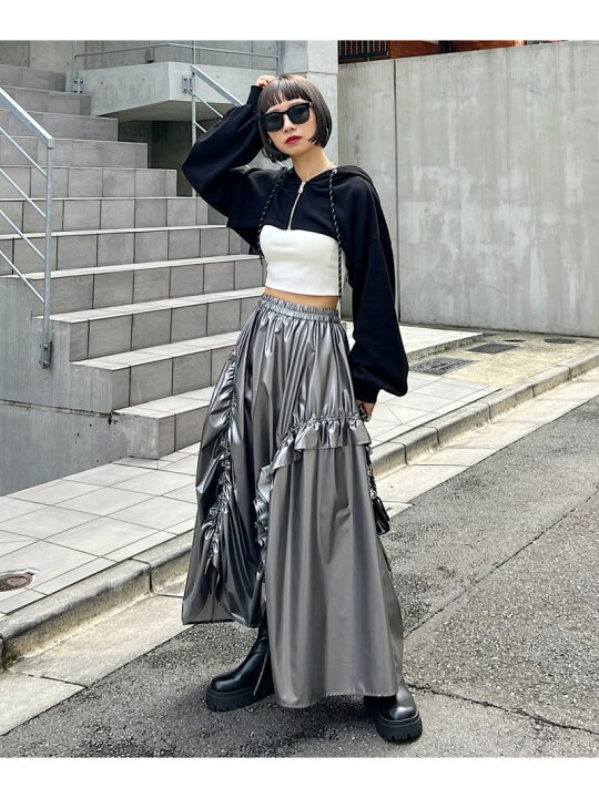 楽天市場】【SALE／20%OFF】メタリックドロストギャザースカート  