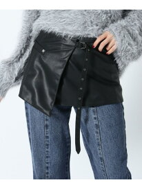 【SALE／55%OFF】フェイクレザーラップミニスカート PAGEBOY ページボーイ スカート ミニスカート ブラック【RBA_E】[Rakuten Fashion]