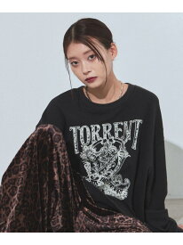 レースカレッジスウェット PAGEBOY ページボーイ トップス スウェット・トレーナー グレー ピンク【送料無料】[Rakuten Fashion]