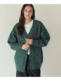 【PBLIM】フラワーシシュウカーディガン PAGEBOYLIM ページボーイ トップス ニット グリーン グレー【送料無料】[Rakuten Fashion]
