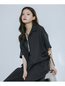 【SALE／28%OFF】シフトセットドロストショートシャツ PAGEBOY ページボーイ トップス シャツ・ブラウス ネイビー グレー ブラック【RBA_E】【送料無料】[Rakuten Fashion]