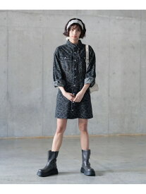 【SALE／50%OFF】【WEB先行予約】キカジャガードデニムミニワンピース PAGEBOY ページボーイ ワンピース・ドレス チュニック ブラック ブルー【RBA_E】【送料無料】[Rakuten Fashion]