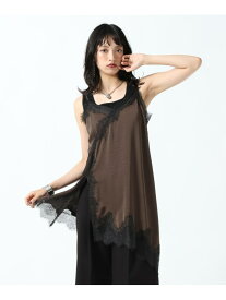 【SALE／56%OFF】レースドッキングイレヘムキャミワンピース PAGEBOY ページボーイ ワンピース・ドレス その他のワンピース・ドレス ブラウン ブラック【RBA_E】[Rakuten Fashion]