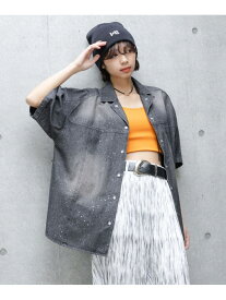 【SALE／51%OFF】スクエアデニムカイキンシャツ PAGEBOY ページボーイ トップス シャツ・ブラウス ブルー ブラック ホワイト【RBA_E】【送料無料】[Rakuten Fashion]