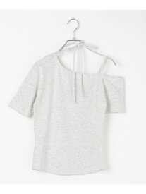 オフショルリボントップス PAGEBOY ページボーイ トップス カットソー・Tシャツ ブラック ブルー グレー[Rakuten Fashion]