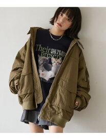 【SALE／60%OFF】【PBLIM/シルエットが選べる】中綿ミリタリーブルゾン PAGEBOYLIM ページボーイ ジャケット・アウター ブルゾン・ジャンパー カーキグリーン ブラック ブラウン【RBA_E】【送料無料】[Rakuten Fashion]