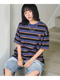 【SALE／50%OFF】【PBLIM】マルチボーダーT PAGEBOYLIM ページボーイ トップス カットソー・Tシャツ ブラウン ブラック ホワイト【RBA_E】[Rakuten Fashion]