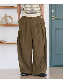 【SALE／39%OFF】【PBLIM】3タックボリュームスラックス PAGEBOYLIM ページボーイ パンツ スラックス・ドレスパンツ カーキグリーン グレー【RBA_E】【送料無料】[Rakuten Fashion]