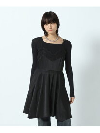 【SALE／10%OFF】レースドッキングチュニックキャミワンピース PAGEBOY ページボーイ ワンピース・ドレス チュニック ブラック【RBA_E】【送料無料】[Rakuten Fashion]