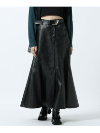 クロスWフレアスカート PAGEBOY ページボーイ スカート ロング・マキシスカート グレー ブラック【送料無料】[Rakuten Fashion]