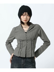 ピンタックオープンカラーシャツ PAGEBOY ページボーイ トップス シャツ・ブラウス ブラック【送料無料】[Rakuten Fashion]