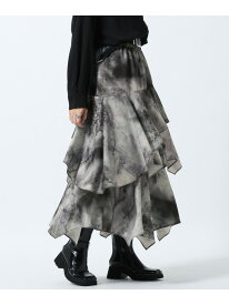 ハイショクステッチイレヘムスカート PAGEBOY ページボーイ スカート ロング・マキシスカート グレー ブラック ブルー【送料無料】[Rakuten Fashion]