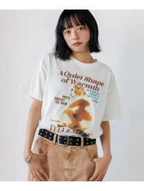 【SALE／45%OFF】【PBLIM】レイジーキャットTシャツ PAGEBOYLIM ページボーイ トップス カットソー・Tシャツ ホワイト ネイビー【RBA_E】[Rakuten Fashion]