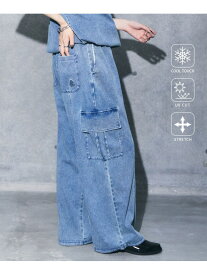 マルデニカーゴパンツ PAGEBOYLIM ページボーイ パンツ ジーンズ・デニムパンツ ブラック ブルー【送料無料】[Rakuten Fashion]