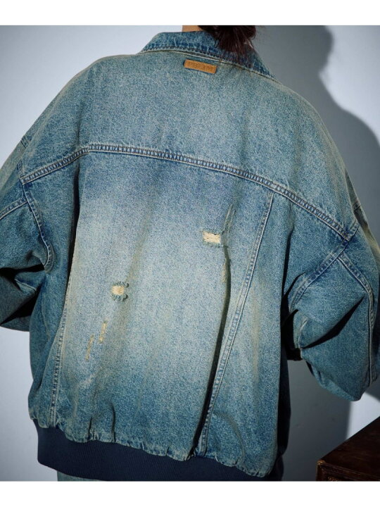 楽天市場】【SALE／25%OFF】【PBLIM】ダメージデニムブルゾン 