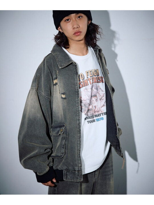 楽天市場】【SALE／25%OFF】【PBLIM】ダメージデニムブルゾン 