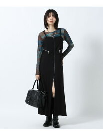 【SALE／10%OFF】ZIPデザインキャミワンピース PAGEBOY ページボーイ ワンピース・ドレス ワンピース グレー ブラック【RBA_E】【送料無料】[Rakuten Fashion]