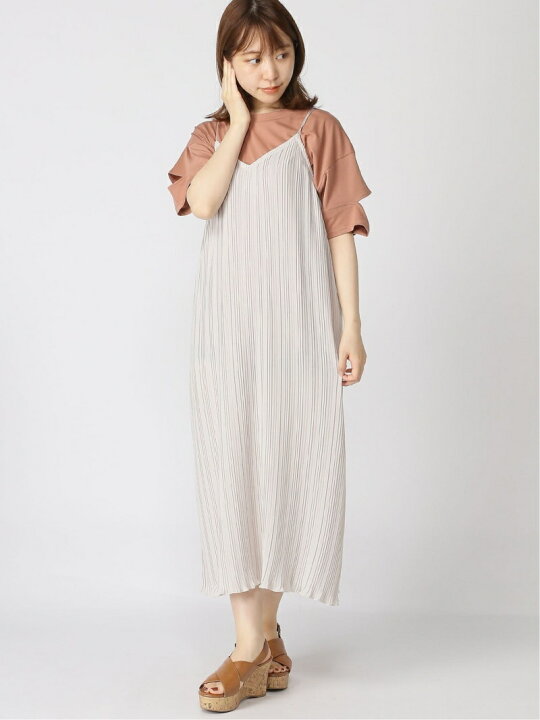 楽天市場 プリーツキャミop Pageboy ページボーイ ワンピース キャミワンピース グレー ブラック ブラウン 送料無料 Rakuten Fashion Pageboy