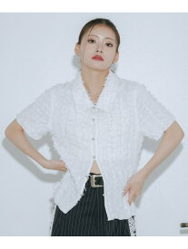 【SALE／64%OFF】フリンジジャガードコンパクトシャツ PAGEBOY ページボーイ トップス シャツ・ブラウス ブラック ホワイト【RBA_E】[Rakuten Fashion]