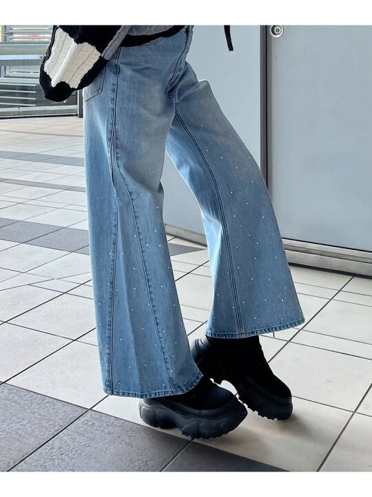 楽天市場】【SALE／16%OFF】ラインストーンデニム PAGEBOY ページ 