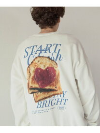 【PBLIM】カフェモチーフスウェット PAGEBOYLIM ページボーイ トップス スウェット・トレーナー ホワイト ネイビー【送料無料】[Rakuten Fashion]