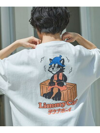 【SALE／27%OFF】【サウナボーイ×LIMMY CAT】トトノイLIMMY CAT Tシャツ【PBLIM】 PAGEBOYLIM ページボーイ トップス カットソー・Tシャツ ホワイト ネイビー【RBA_E】【送料無料】[Rakuten Fashion]