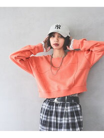 【SALE／44%OFF】【WEB先行予約】リメイクライククラフトスウェット PAGEBOY ページボーイ トップス スウェット・トレーナー ネイビー グレー【RBA_E】[Rakuten Fashion]