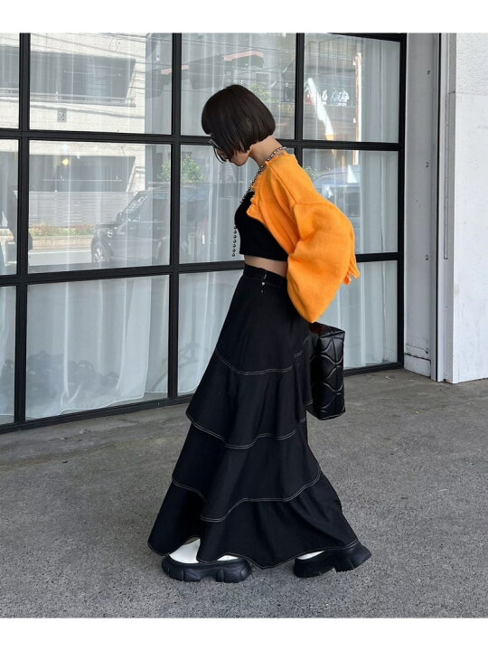 楽天市場】【SALE／12%OFF】(W)ステッチティアードフレアSK PAGEBOY 