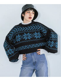 【SALE／58%OFF】(W)ノルディックショートPO PAGEBOY ページボーイ トップス ニット ブラック ホワイト【RBA_E】[Rakuten Fashion]