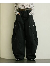 【PBLIM】ボリュームワイドカーゴパンツ PAGEBOYLIM ページボーイ パンツ カーゴパンツ カーキグリーン ブラック【送料無料】[Rakuten Fashion]