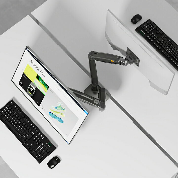 楽天市場】NB Monitor arm F160 デュアル モニターアーム ガス 