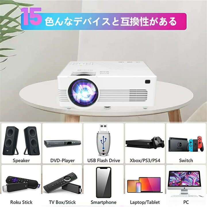 楽天市場】WiFiプロジェクター 7500LM高輝度【1080PフルHD対応】【100 楽天市場】WiFiプロジェクター 7500LM高輝度【1080PフルHD対応】【100