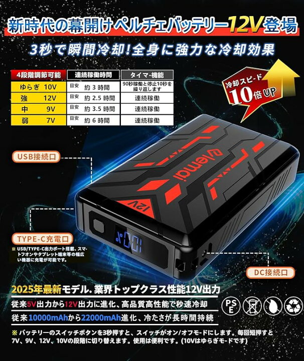 楽天市場】[elemai] ペルチェベスト 冷却ブレート付き【2025夏新登場 