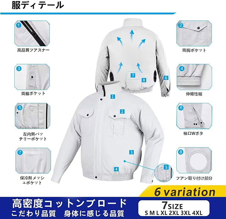 楽天市場】AIDAMAIファン付きウエア 新作 夏作業服ベスト 36V高電圧 