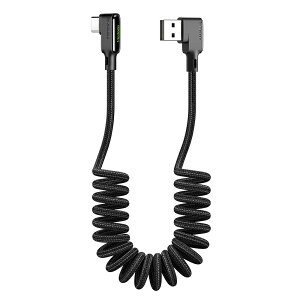 L^ J[P[u ^CvCP[u 1.8m 90xȂ LEDCgt 3A}[d QC 4.0 USB Type - C to USB - A 2.0 f[^] RC ϋv fh~ iC҂ USB C R[h Type-C@Ή