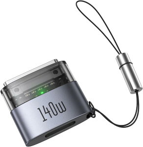 Mcdodo USB-C to Mag-safe 3 ���C�ϊ��A�_�v�^ 140W�����[�d Mag-safe 3�R�l�N�^ ���͂Ȏ��C�z���� Type-C to Mag-safe 3�R�l�N�^ �^�C�vC����}�O�Z�[�t3�ϊ��A�_�v�^ LED�\�����C�g�t�� MacBook Pro�iM5/M4/M3/M2/M1 