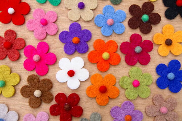 楽天市場 フェルト花パーツ大 ５個セット ざっか Pagopago